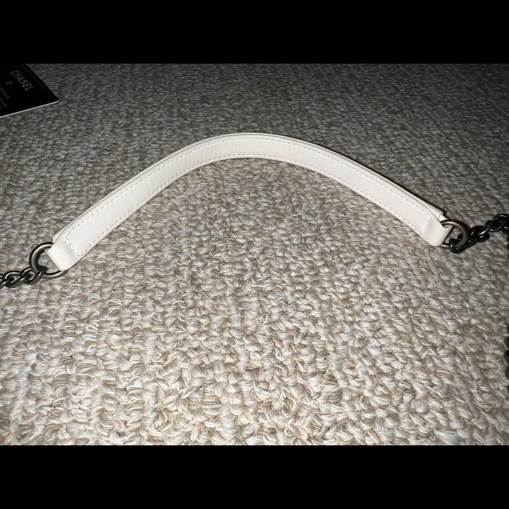 Chanel Authentic Lambskin Brick Lego White Flap Shoulder Crossbody Bag - Picture 13 of 14